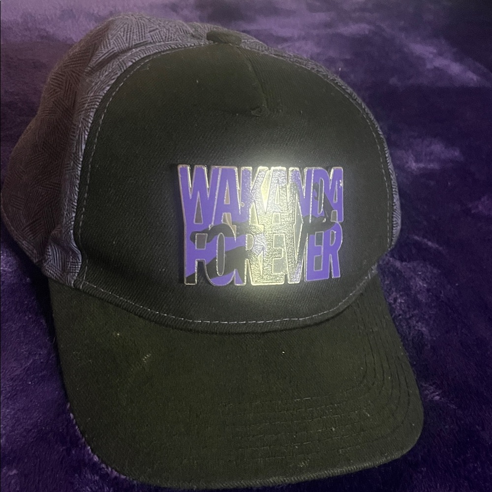 Marvel Wakanda Forever Black and Purple Hat